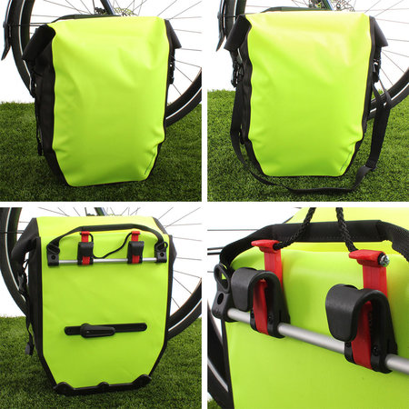 AGU Enkele fietstas Shelter Clean Large 21L Neon Geel - Waterdicht