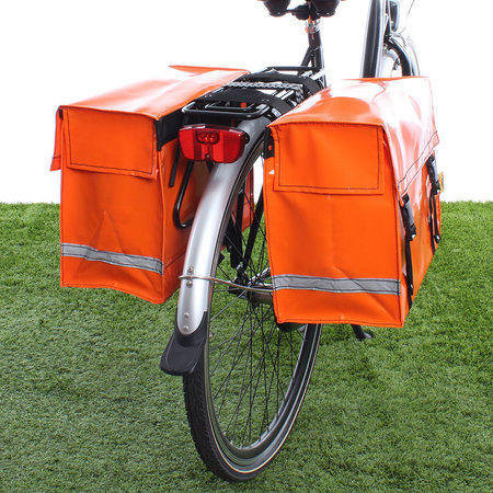 De Poort Dubbele fietstas Oranje 46L