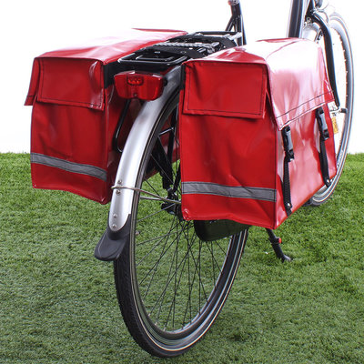 De Poort Dubbele fietstas Rood 46L