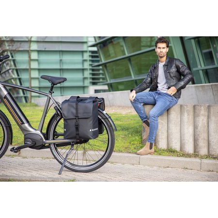 New Looxs Dubbele fietstas Odense Double 39L Black