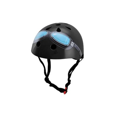 Kiddimoto Kinderhelm Black Goggle Medium