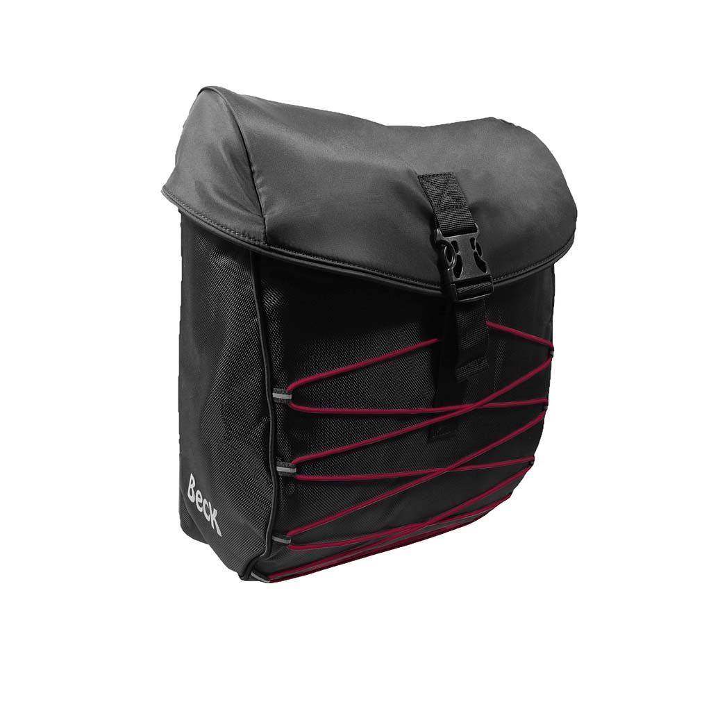 Enkele fietstas S.tar Single Zwart/Rood 18L