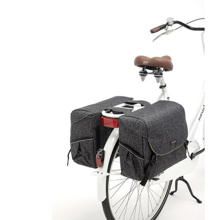 New Looxs Dubbele fietstas Mondi Joy Double 38L Ivy Black