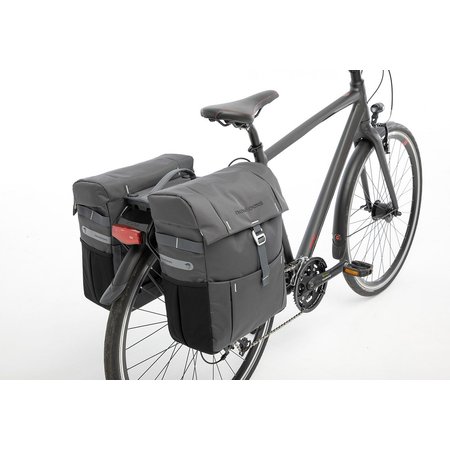 New Looxs Dubbele Fietstas Vigo Double Racktime 37L Grijs