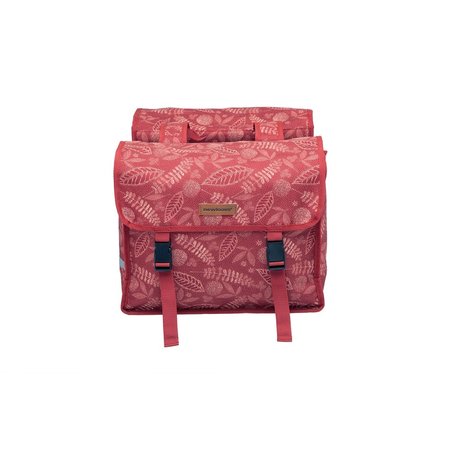 New Looxs Dubbele fietstas Fiori Double Forest Red 30L