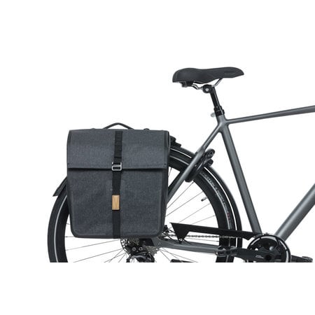 Basil Dubbele fietstas Urban Dry MIK 2.0 50L Charcoal Melee
