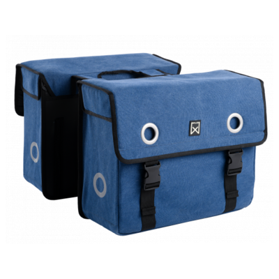 Willex Dubbele fietstas Canvas Tas 30L Blauw