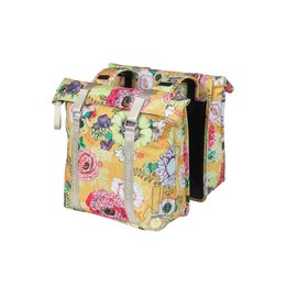 Basil Dubbele fietstas Bloom Field 28-35L Geel