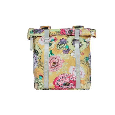 Basil Dubbele fietstas Bloom Field MIK 28-35L Geel