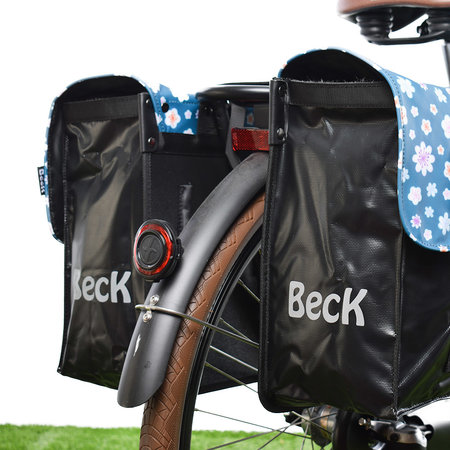 Beck Dubbele fietstas Classic Fleur 46L