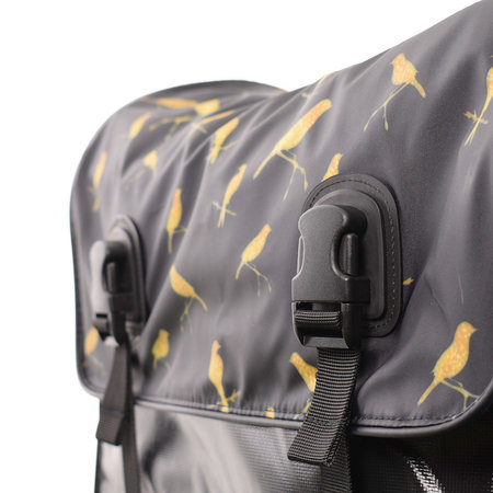 Beck Dubbele fietstas Classic Gold Birds 46L