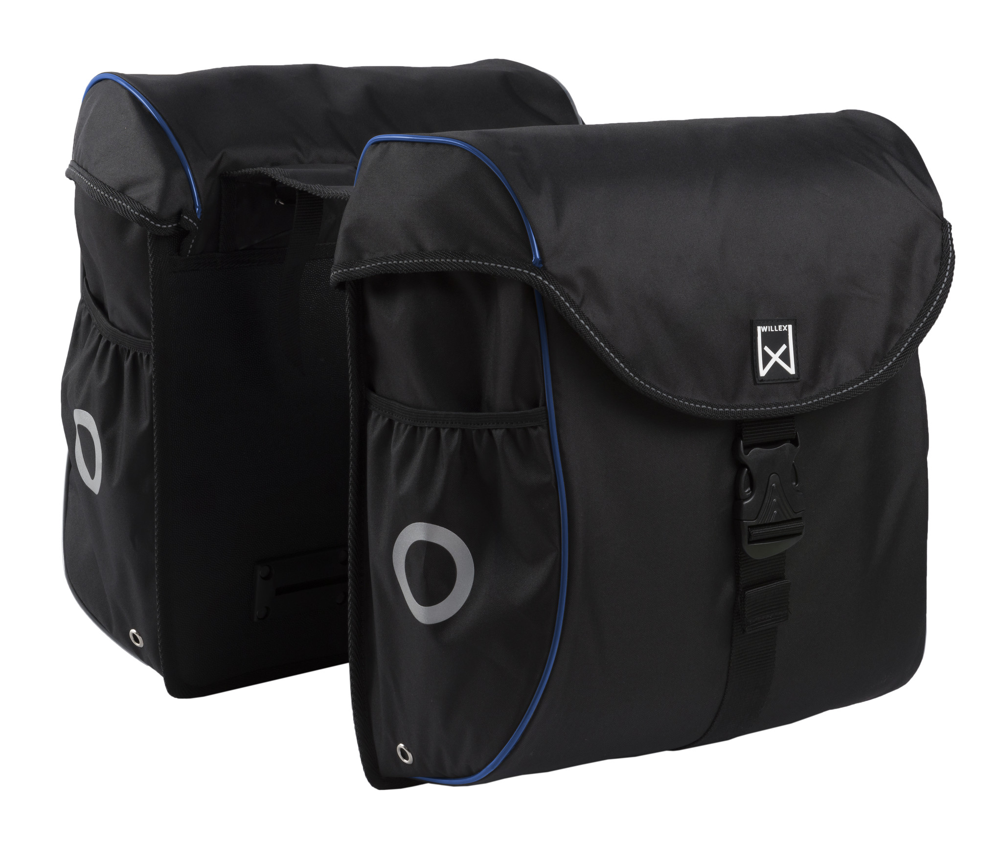 Dubbele fietstas Bagagetas 300 38L Zwart/blauw