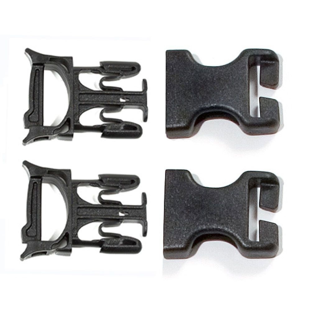 Klikgesp Stealth 25 mm Zwart - Set van twee afbeelding