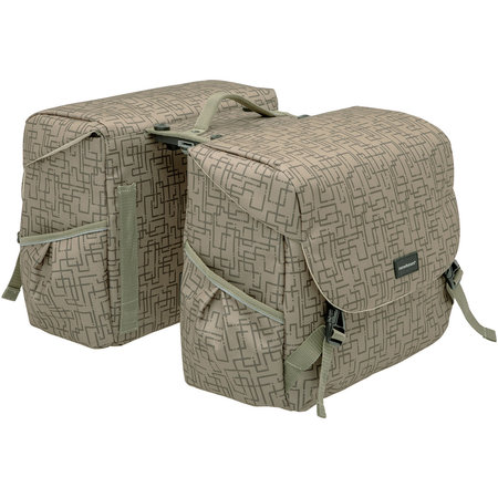 New Looxs Dubbele fietstas Mondi Joy Double MIK 38L Ivy Walnut