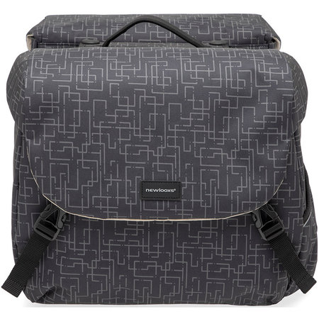 New Looxs Dubbele fietstas Mondi Joy Double RT 38L Ivy Black - Racktime