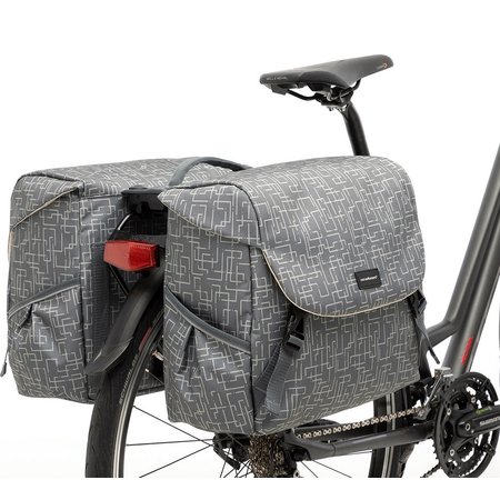 New Looxs Dubbele fietstas Mondi Joy Double RT 38L Ivy Grey - Racktime