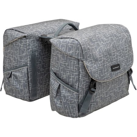 New Looxs Dubbele fietstas Mondi Joy Double RT 38L Ivy Grey - Racktime