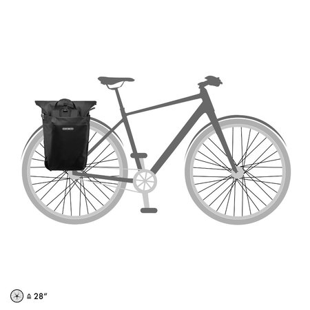 Ortlieb Enkele Fietstas en Rugtas Vario PS QL 2.1 Black - 26L