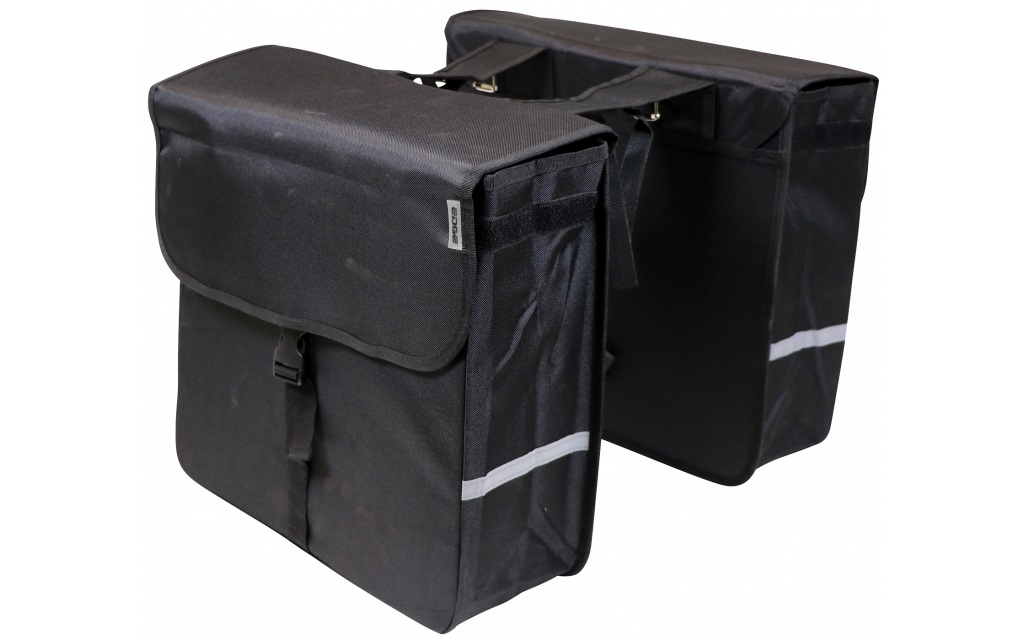 Dubbele Fietstas Luxe Shopper 40L Zwart