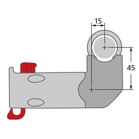 KLICKfix Afstandhouder E voor CC-100 Stuuradapter 90° - Zwart