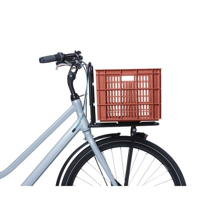 Basil Fietskrat Crate L 40L Terra Red voor MIK/Racktime