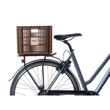 Basil Fietskrat Crate L 40L Choco Brown voor MIK/Racktime