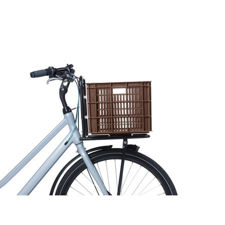 Basil Fietskrat Crate L 40L Choco Brown voor MIK/Racktime