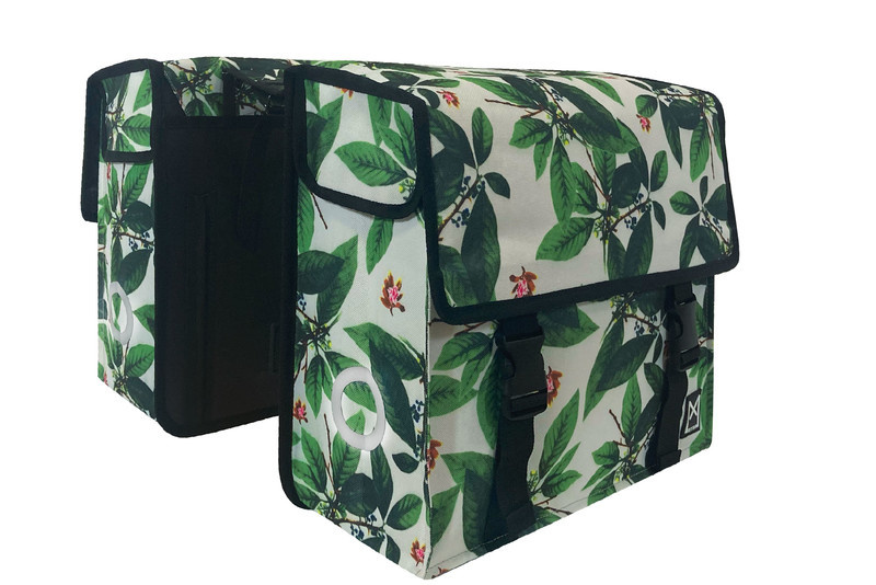Dubbele fietstas Metropolis 34L Green Leaves