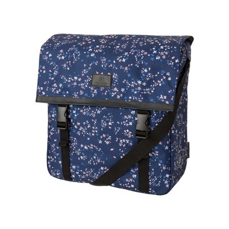 FastRider Enkele fietstas Shopper Nara Mini Flower Blauw 17L