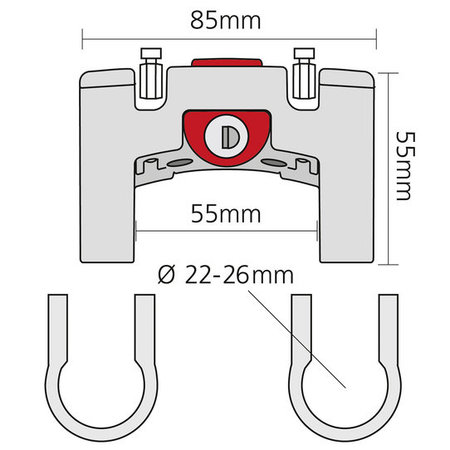 KLICKfix Stuurhouder CC-100 met slot