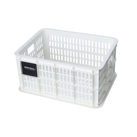 Basil Fietskrat Crate S 17,5L Bright White voor MIK/Racktime