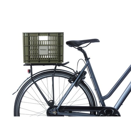 Basil Fietskrat Crate M 29,5L Moss Green voor MIK/RT