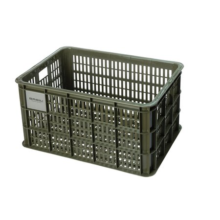 Basil Fietskrat Crate L 40L Moss Green MIK/RT