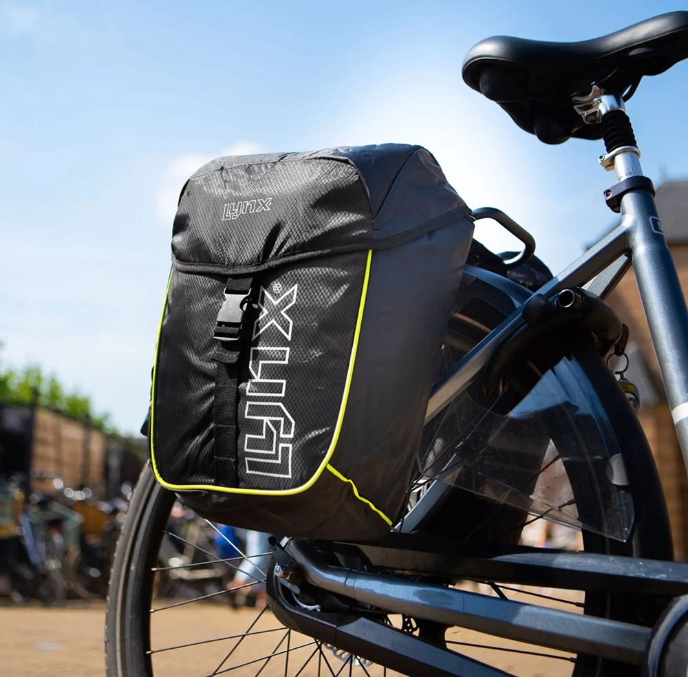 Dubbele fietstas Lake 31L Zwart