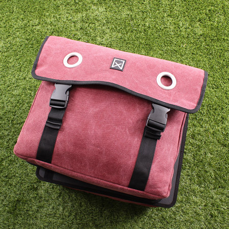 Willex Dubbele fietstas Canvas Tas 46L Paarsrood