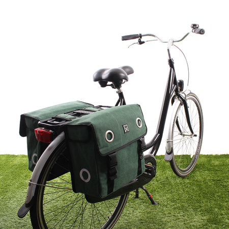 Willex Dubbele fietstas Canvas Tas 30L Groen