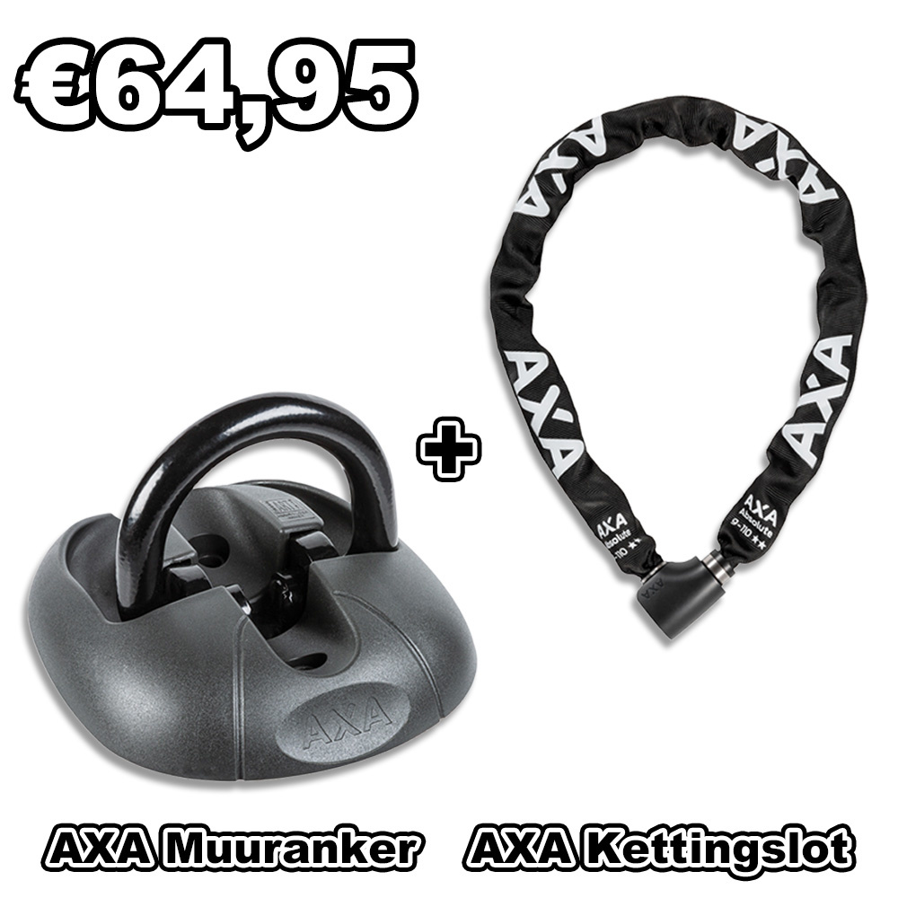 was Bijzettafeltje hulp Aanbieding: AXA Kettingslot Absolute 9-110 ART-2 + AXA Muuranker! -  Fietsparadijs.com