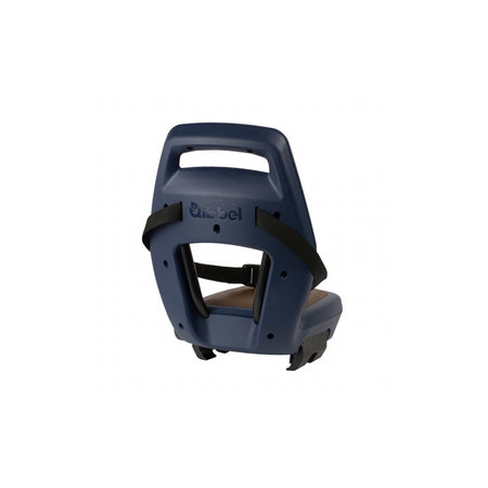 Qibbel 6+ Junior Seat Blauw/Bruin - compleet met voetsteunen, gordel en bagagedragerbevestiging
