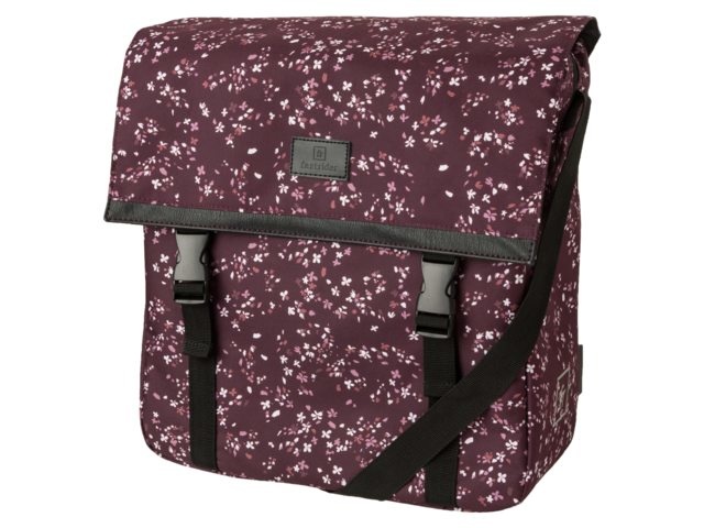 Enkele fietstas Shopper Nara Mini Flower Aubergine 17L