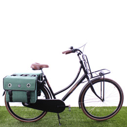Willex Dubbele fietstas Canvas Tas 46L Groen