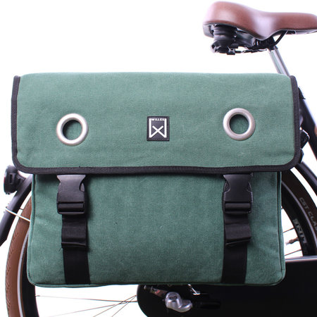 Willex Dubbele fietstas Canvas Tas 46L Groen