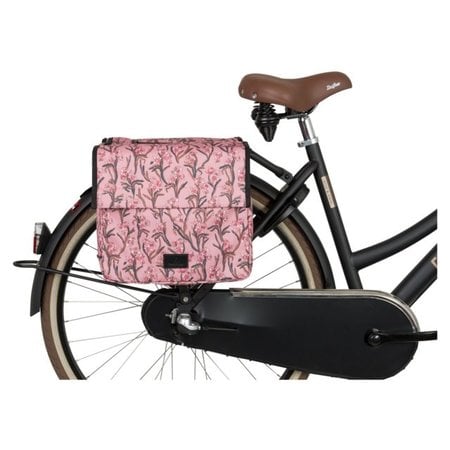 FastRider Dubbele kinderfietstas Nyla Kids Flourish Roze