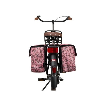 FastRider Dubbele kinderfietstas Nyla Kids Flourish Roze