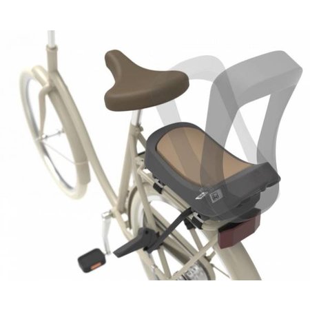 Urban Iki Junior Fietszitje Bincho Black/Kurumi Brown - zonder montagekader