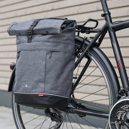 KLICKfix Enkele fietstas / rugtas Freepack Switch Grijs 18L