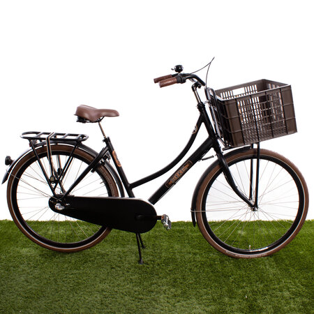 Basil Fietskrat Crate L 40L Choco Brown voor MIK/Racktime