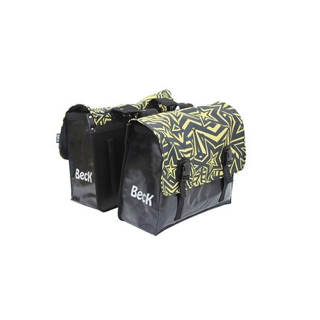 Beck Dubbele fietstas Classic Gold Stars 46L