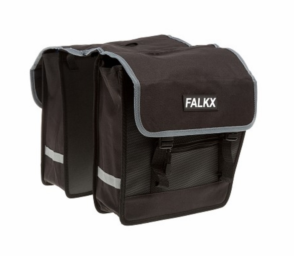 Dubbele Fietstas 26L Zwart