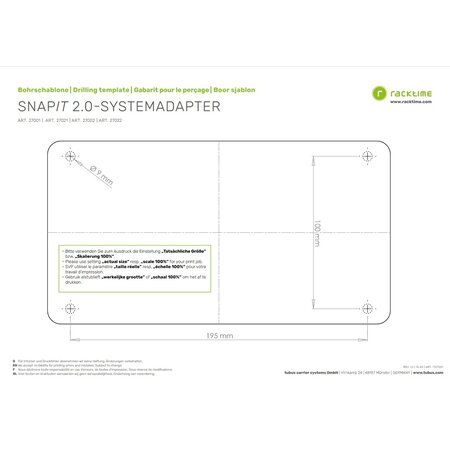 Racktime Snap-it 2.0-adapter met slot - Voor Racktime 2.0 bagagedragers