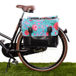 Beck Dubbele fietstas Classic Flowers 46L